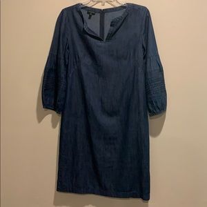 (PRE-LOVED) TALBOTS DENIM PUFF SLEEVE DRESS💕